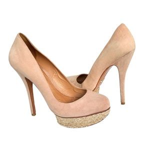 SCHUTZ Pumps Suede Leather Platform Heels
